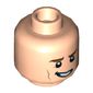 Minifig Head The Flash, Brown Eyebrows, Smile Showing Teeth Print