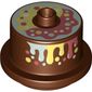 Duplo Food 2 x 2 Round Cake with Stud on Top, Drizzled Frosting Print