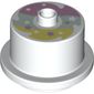 Duplo Food 2 x 2 Round Cake with Stud on Top, Rainbow Print