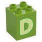 Duplo Brick 2 x 2 x 2 with 'D' Print