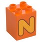 Duplo Brick 2 x 2 x 2 with 'N' Print