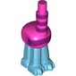 Minifig Creature Body, 4 Medium Azure Legs, Long Neck with Magenta Stripes Print (Troll)