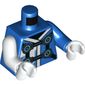 Torso, Odd Arms, Robes with White Trim, Pearl Titanium Straps with Azure Circles Print, Left Blue Arm, Right White Arm, White Hands