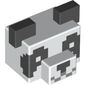 Animal Body Part, Panda Head, Pixelated Eyes, Nose, and Mouth Print