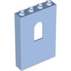 LEGO part 60808 Panel 1 x 4 x 5 with Arched Window in Light Royal Blue/ Bright Light Blue