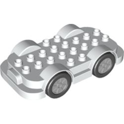 LEGO part WHEELBASE W/ FLYWHEEL 4X8, NO. 1 in White