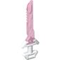 Weapon Sword with Angular Wide Hilt and Angular Blade Trans-Dark Pink Pattern