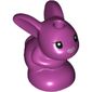 Animal, Rabbit / Bunny, Baby Sitting with Black Eyes and Lavender Nose Print