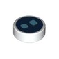 Tile Round 1 x 1 with Black Circle and 2 Medium Blue Circles print