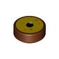 Tile Round 1 x 1 with Yellow Eye, Black Pupil print