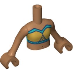 Minidoll Torso Girl with Pearl Gold, Medium Azure Bikini