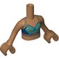 Minidoll Torso Girl, Purple / Azure Bikini, Yellow Straps
