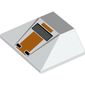 Slope 45° 3 x 4 Double / 33° with Orange/Light Bluish Grey/Black print