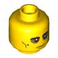 Minifig Head Vito, Eyebrows and Mole, Medium Nougat Cheek Lines, Baggy Eyes / Black Mask Print