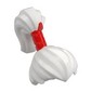 Hair Ponytail High with Red Band Pattern