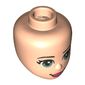 Minidoll Head Sand Green Eyes, Pink Lips