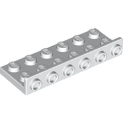 LEGO part 64570 Bracket 2 x 6 - 1 x 6 Inverted in White