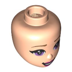 Minidoll Head Medium Lavender Eyes, Pink Lips, Teeth