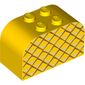 Brick Curved 2 x 4 x 2 Double with Pineapple print