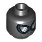 Minifig Head Spider-Man Noir, Webbing, Pearl Titanium Goggles Print