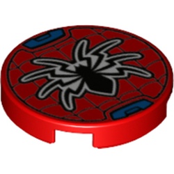 Tile Round 2 x 2 with Spider-Man Logo Print