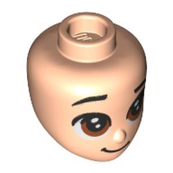 Minidoll Head Reddish Brown Eyes