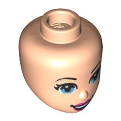 Minidoll Head Medium Azure Eyes, Dark Pink Lips