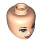 Minidoll Head Medium Azure Eyes, Dark Pink Lips