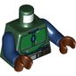 Torso Armor, Green Chestplate, and Belt with Pouches Print, Dark Blue Arms, Reddish Brown Hands