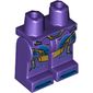 Hips and Dark Purple Legs with Blue, Silver, and Gold Panels and Circuitry, and Blue Toes Print
