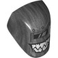 Headwear Accessory Welding Mask with Visor, Silver Reflection, Grin with Sharp Teeth Print
