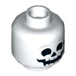 Minifig Head Douglas Elton / El Fuego, Skeleton, Smiling Face Print
