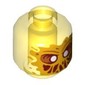 Minifig Head Ghost Scrimper, with Bright Light Orange Face, White Eyes, Slime Mouth Print