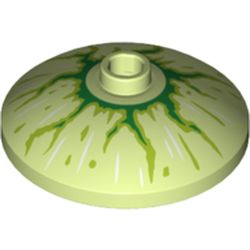 Dish 3 x 3 Inverted [Radar] with Green and Lime Lightning / Bloodshot Eye Print