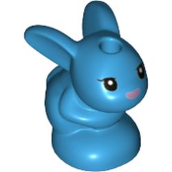 Animal, Rabbit / Bunny, Baby Sitting with Black Eyes and Lavender Nose Print