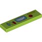 Tile 1 x 4 with White Wings Symbol, Blue/Lime/Red Buttons print