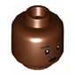 Minifig Head Jannah / Vi Moradi / Kayla Watts, Thin Eyebrows, Dark Brown Lips Print