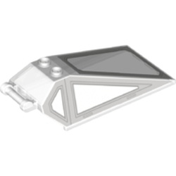 Windscreen 8 x 4 x 2 with Handle and 2 Studs with Light Bluish Gray Cockpit Print