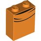 Brick 1 x 2 x 2 with Inside Stud Holder with Black Stripes (Goofy Shirt) print