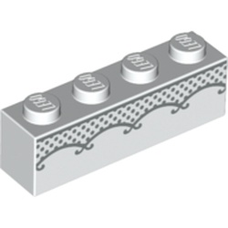 Brick 1 x 4 with Dress Lace
