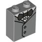 Brick 1 x 2 x 2 with Inside Stud Holder with Tuxedo print