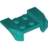 Dark Turquoise Mudguard 2 x 4 with Molded Headlights