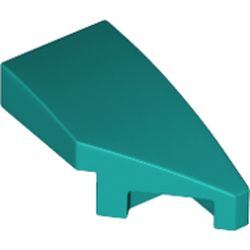LEGO part 29119 Slope Curved 2 x 1 with Stud Notch Right in Bright Bluish Green/ Dark Turquoise