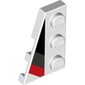 Wedge Plate 3 x 2 Left with Black/Light Bluish Gray/Red Markings