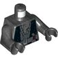 Torso Robe, Black with Belt and Silver Buckle, Red Weapon Handle Print, Pearl Titanium Arms, Black Hands