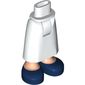 Minidoll Hips and Skirt with Ankles White Apron, Dark Blue Shoes