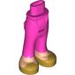 Minidoll Hips and Trousers with Back Pockets and Light Nougat Legs, Gold Shoes
