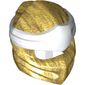 Wrap with Long Back Knot, White Band Pattern