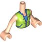 Minidoll Torso Girl, Lime Jacket, Purple Trim, Blue Shirt, Laces