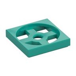 LEGO part  TURN PLATE 2X2, LOWER PART in Bright Bluish Green/ Dark Turquoise